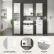 Badezimmer-Set >Scout< in Weiß/Weiß hochglanz - 164x191x37cm (BxHxT)