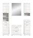 Badezimmer-Set >Scout< in Weiß/Weiß hochglanz - 164x191x37cm (BxHxT)