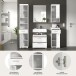 Badezimmer-Set >Scout< in Weiß/Weiß hochglanz - 164x191x37cm (BxHxT)
