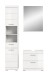 Badezimmer-Set >Scout< in Weiß/Weiß hochglanz - 112x191x34cm (BxHxT)