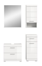 Badezimmer-Set >Scout< in Weiß/Weiß hochglanz - 112x191x34cm (BxHxT)