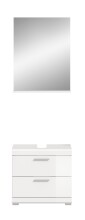 Badezimmer-Set >Scout< in Weiß/Weiß hochglanz - 60x191x34cm (BxHxT)