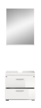 Badezimmer-Set >Scout< in Weiß/Weiß hochglanz - 60x191x34cm (BxHxT)