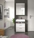 Badezimmer-Set >Scout< in Weiß/Weiß hochglanz - 60x191x34cm (BxHxT)