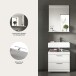 Badezimmer-Set >Scout< in Weiß/Weiß hochglanz - 60x191x34cm (BxHxT)