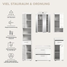 Badezimmer-Set >Scout< in Weiß/Weiß hochglanz - 164x191x34cm (BxHxT)