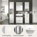 Badezimmer-Set >Scout< in Weiß/Weiß hochglanz - 164x191x34cm (BxHxT)