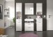 Badezimmer-Set >Scout< in Weiß/Weiß hochglanz - 164x191x34cm (BxHxT)
