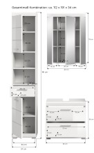 Badezimmer-Set >Scout< in Weiß/Weiß hochglanz - 112x191x34cm (BxHxT)