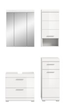 Badezimmer-Set >Scout< in Weiß/Weiß hochglanz - 112x191x34cm (BxHxT)