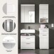 Badezimmer-Set >Scout< in Weiß/Weiß hochglanz - 112x191x34cm (BxHxT)