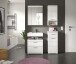 Badezimmer-Set >Scout< in Weiß/Weiß hochglanz - 112x191x34cm (BxHxT)
