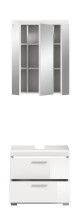 Badezimmer-Set >Scout< in Weiß/Weiß hochglanz - 60x191x34cm (BxHxT)