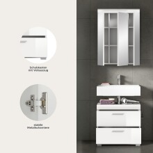 Badezimmer-Set >Scout< in Weiß/Weiß hochglanz - 60x191x34cm (BxHxT)