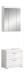 Badezimmer-Set >Scout< in Weiß/Weiß hochglanz - 60x191x34cm (BxHxT)