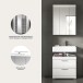 Badezimmer-Set >Scout< in Weiß/Weiß hochglanz - 60x191x34cm (BxHxT)