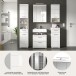 Badezimmer-Set >Scout< in Weiß/Weiß hochglanz - 164x191x34cm (BxHxT)
