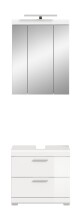 Badezimmer-Set >Scout< in Weiß/Weiß hochglanz - 60x191x34cm (BxHxT)