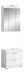 Badezimmer-Set >Scout< in Weiß/Weiß hochglanz - 60x191x34cm (BxHxT)
