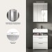 Badezimmer-Set >Scout< in Weiß/Weiß hochglanz - 60x191x34cm (BxHxT)