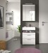 Badezimmer-Set >Scout< in Weiß/Weiß hochglanz - 60x191x34cm (BxHxT)