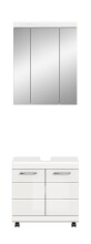 Badezimmer-Set >Scout< in Weiß/Weiß hochglanz - 60x191x34cm (BxHxT)