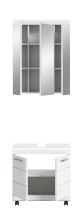 Badezimmer-Set >Scout< in Weiß/Weiß hochglanz - 60x191x34cm (BxHxT)