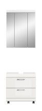Badezimmer-Set >Scout< in Weiß/Weiß hochglanz - 60x191x34cm (BxHxT)