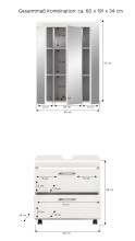 Badezimmer-Set >Scout< in Weiß/Weiß hochglanz - 60x191x34cm (BxHxT)