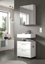 Badezimmer-Set >Scout< in Weiß/Weiß hochglanz - 60x191x34cm (BxHxT)
