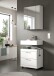 Badezimmer-Set >Scout< in Weiß/Weiß hochglanz - 60x191x34cm (BxHxT)