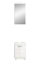 Badezimmer-Set >Scout< in Weiß/Weiß hochglanz - 40x191x34cm (BxHxT)