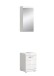Badezimmer-Set >Scout< in Weiß/Weiß hochglanz - 40x191x34cm (BxHxT)