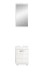 Badezimmer-Set >Scout< in Weiß/Weiß hochglanz - 40x191x34cm (BxHxT)