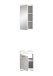 Badezimmer-Set >Scout< in Weiß/Weiß hochglanz - 40x191x34cm (BxHxT)