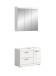Badezimmer-Set >Scout< in Weiß/Weiß hochglanz - 80x191x34cm (BxHxT)