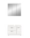 Badezimmer-Set >Scout< in Weiß/Weiß hochglanz - 80x191x34cm (BxHxT)