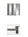 Badezimmer-Set >Scout< in Weiß/Weiß hochglanz - 80x191x34cm (BxHxT)