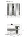 Badezimmer-Set >Scout< in Weiß/Weiß hochglanz - 80x191x34cm (BxHxT)