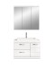 Badezimmer-Set >Scout< in Weiß/Weiß hochglanz - 80x191x50cm (BxHxT)
