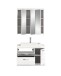 Badezimmer-Set >Scout< in Weiß/Weiß hochglanz - 80x191x50cm (BxHxT)
