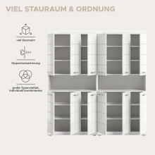 Badezimmer-Set >Scout< in Weiß/Weiß hochglanz - 180x191x31cm (BxHxT)
