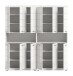 Badezimmer-Set >Scout< in Weiß/Weiß hochglanz - 180x191x31cm (BxHxT)