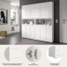 Badezimmer-Set >Scout< in Weiß/Weiß hochglanz - 180x191x31cm (BxHxT)
