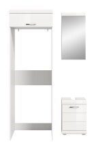 Badezimmer-Set >Scout< in Weiß/Weiß hochglanz - 121x200x68cm (BxHxT)