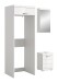 Badezimmer-Set >Scout< in Weiß/Weiß hochglanz - 121x200x68cm (BxHxT)