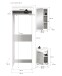Badezimmer-Set >Scout< in Weiß/Weiß hochglanz - 121x200x68cm (BxHxT)