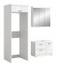 Badezimmer-Set >Scout< in Weiß/Weiß hochglanz - 161x200x68cm (BxHxT)