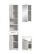 Badezimmer-Set >Scout< in Weiß/Weiß hochglanz - 92x191x34cm (BxHxT)