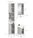 Badezimmer-Set >Scout< in Weiß/Weiß hochglanz - 92x191x34cm (BxHxT)